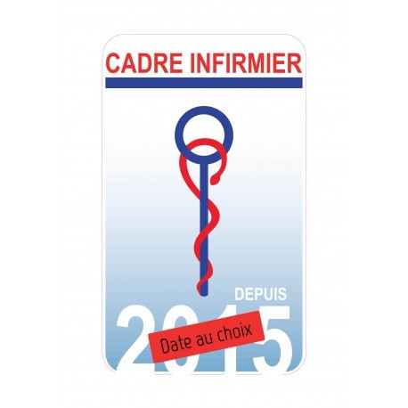 Caducée cadre infirmier - cadre, date