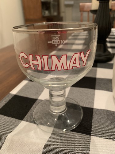 Chimay beer glass silver - glass,