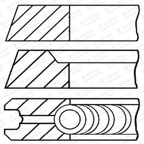 Goetze engine segments pince - engine, segments,