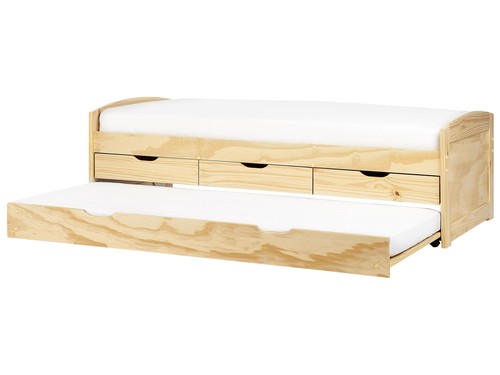 Lit gigogne bois pin - lit,