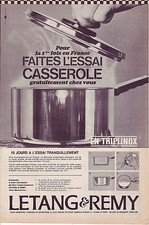 PUBLICITE ADVERTISING 034 1966 LETANG & REMY  casserole