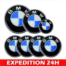7 Badge Embleme BMW blanc bleu