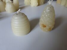 lot de 2 BOUGIES d'Eglise en CIRE D'ABEILLE TRÈS anciennes  1950 fab FRANCE