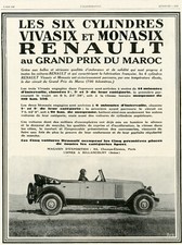 RENAULT MONASIX  Annonce orig. entoilée ILLUSTRATION 5/5/28 GRAND PRIX DU MAROC 