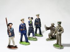 Quiralu Lot 6 soldats français Seconde guerre mondiale métal 55 mm ancien