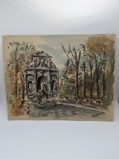 Tableau Aquarelle la fontaine