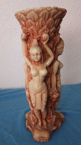 Statuette vase albâtre - vase, en