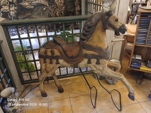 Cheval manège 19ieme en - manège,