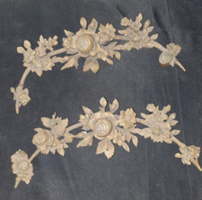 PAIRE D ORNEMENTS BRONZE POUR MEUBLE ANCIEN NAPOLEON III Louis XV 