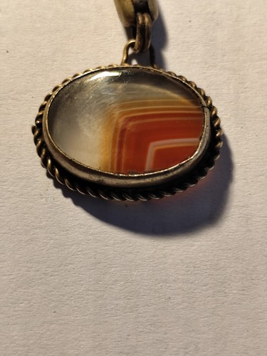 Pendentif ancien agate 19e - ,