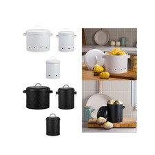 Bac à pommes de terre, oignons et ail avec couvercle et trous d'aération,