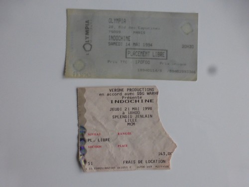 Lot tickets indochine - lot,