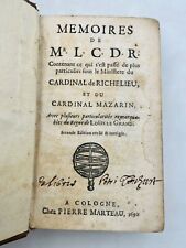 Mémoires de Mr. L. C. D. R. /  Cardinal de Richelieu / 1692