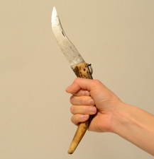 Vintage Large NOGENT Hunting Knife Stag Antler Palm Clasp Handmade in France VGC