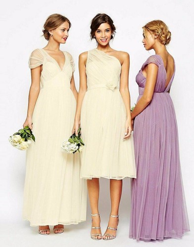 Robe corsage une épaule - , en