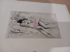 Ancienne et authentique gravure érotique ( pas reproduction) de Paul-Emile Becat