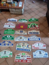 LOT DE 18 PLAQUE CHAMPIONNAT DE FRANCE DE RALLY RAID 1000 CIMES ETOILE BLANCHE