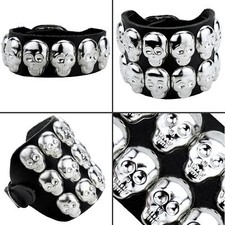 Bracelet en cuir avec rivets