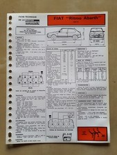 FICHE TECHNIQUE AUTOMOBILE RITMO ABARTH