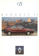 Catalogue prospekt brochure Renault 19 Baccara 1993 DE