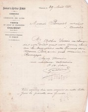 52 HAUTE-MARNE CHAUMONT, negociant, Simon A. 1887 chevaux, luxe