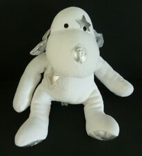 i9. DOUDOU PELUCHE DOUGLAS 2008 CHIEN BLANC ETOILE ARGENT 32 cms - TTBE