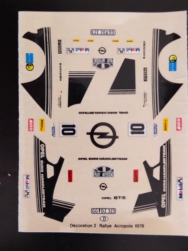 Decal opel kadett - 1/43,