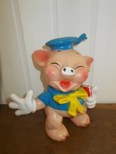 Vintage Ancien pouêt NIF NIF 3 PETITS COCHONS 21 cm  DISNEY logo éléphant LEDRA