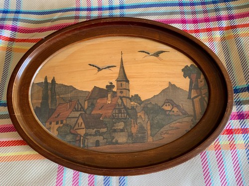 Plateau sous verre paysage