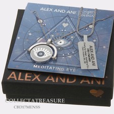 Authentic Alex and Ani Meditating Eye Shiny Silver Expandable Necklace CBD