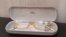 Lunettes Christian Dior CD 3604 40A Made in Italy Vintage métal doré avec étuis