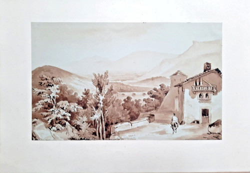 Dessin lavis bernadac - dessin, au