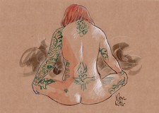 Nu nude dessin original