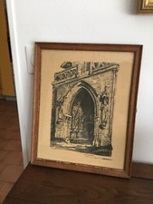 Estampe Tableau Gravure Crayon ?  ancien de Julien Lacaze