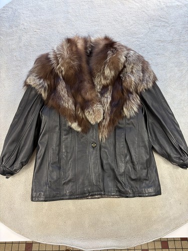 Veste manteau cuir véritable - cuir,