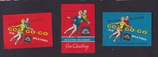 3 Ancienne étiquette    Allumettes Belgique BN186374 Patins à glace Femme Homme