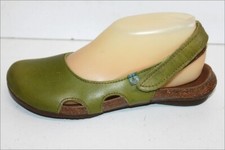 EL NATURALISTA Sandales Cuir Vert Pistache Scratchs T 36 TBE
