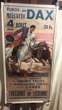 AFFICHE CORRIDA  PORTUGAISE DAX 1976  LITHO BELLE SCENE