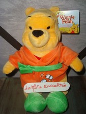 PELUCHE DOUDOU  WINNIE ROBE DE CHAMBRE ORANGE 25 CM DISNYE NEUVE