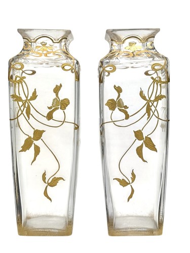 Baccarat pair art nouveau - pair, of