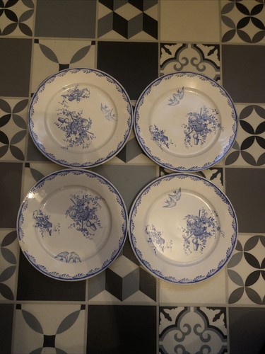 Ancien assiettes faïence - 4,