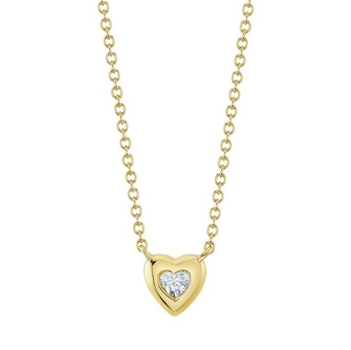 Forme coeur diamant collier - forme,
