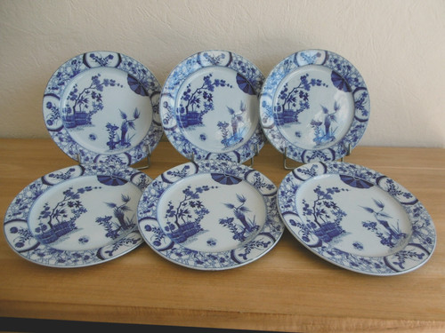 Six assiettes dessert faience - six,