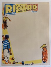 AFFICHE POSTER RICARD PETANQUE