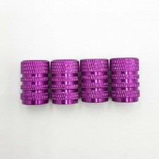 bouchons valve strié violet aluminium-lot de 4-Auto Moto Vélo Scooter roue