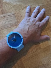 Swatch Big Bold Bioceramic SB03N102 Blue Arctic 47mm Quartz - Très Bon État