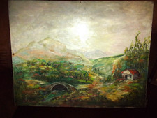 Jolie peinture paysage sur