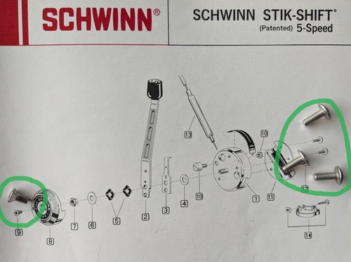 Schwinn 1966 stik shifter - stik,
