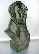 RARE ANCIEN BUSTE STATUE EN BRONZE SIGNÉ MICHÉLI 1836 Hauteur 26cm Poids 2kg