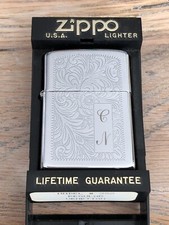 Briquet  Zippo Vintage À Motif Floral Modèle 352 REGULAR VENETIAN / 1989